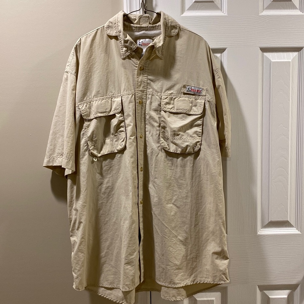 World Wide Sportsman Short Sleeve Nylon Fishing Shirt; size XL